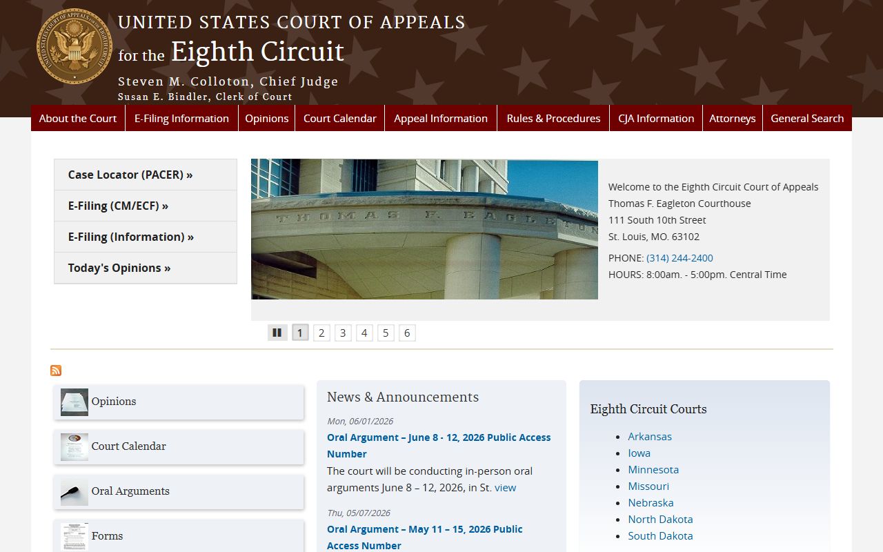 Big Stone County District Court federal Eighth Circuit distinction