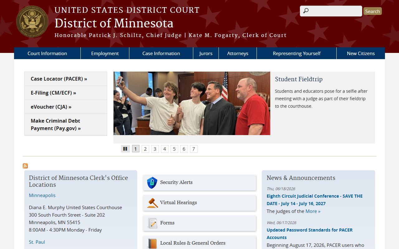 Big Stone County District Court federal district court distinction
