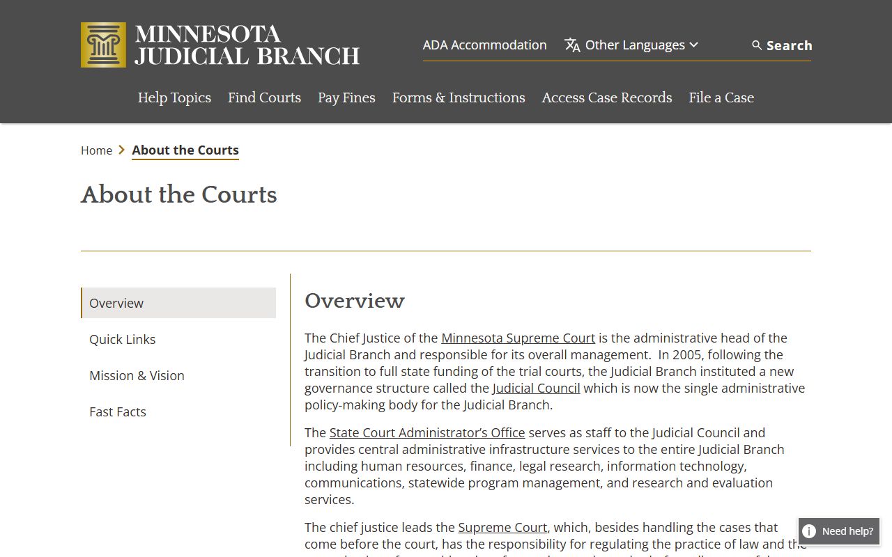 Big Stone County court records Minnesota court structure