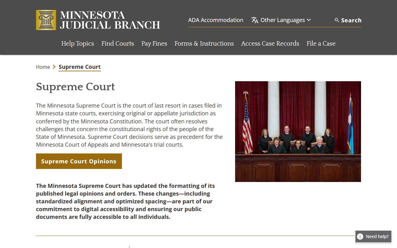 Big Stone County court records Minnesota Supreme Court