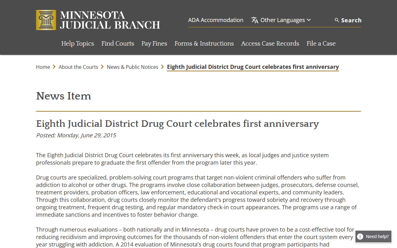 Big Stone County inmate records Eighth Judicial District source